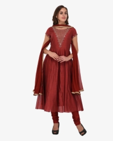 Chanderi Anarkali Suit Png Images Download - Chanderi Silk Anarkali In Anarkali, Transparent Png, Free Download