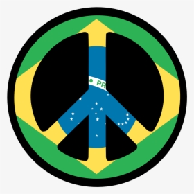 Brasil Flag Peace Symbol Fav Wall Paper Background - Csgo Terrorist Logo Png, Transparent Png, Free Download