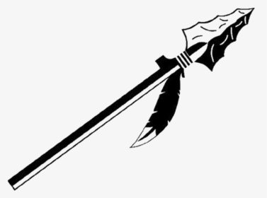 Transparent Tribal Feather Png - Spear Black And White, Png Download, Free Download