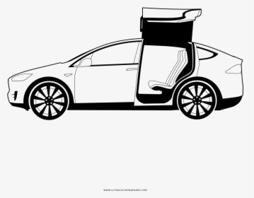 Tesla Model X Coloring Page, HD Png Download, Free Download