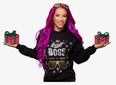 Wwe Sasha Banks Lineart - Sasha Banks Christmas Sweater, HD Png Download, Free Download