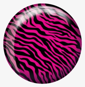 Brunswick Pink Zebra Glow Viz A Ball Bowling Ball Clipart - Bowling Ball, HD Png Download, Free Download