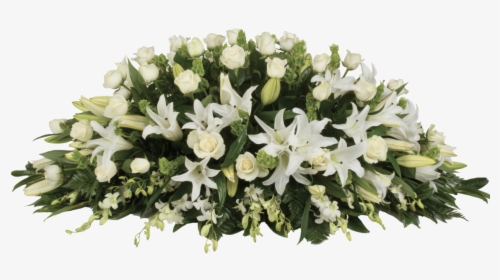 Serenity Double Ended Medium Size White Roses And Lilies - Bouquet, HD Png Download, Free Download