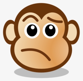 Sad Monkey Face Clipart, HD Png Download, Free Download