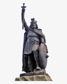 Statue D"alfred Le Grand À Winchester Cropped - King Alfred Statue, HD Png Download, Free Download