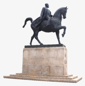 Man Riding Horse Statue Png - Central University Library, Transparent Png, Free Download