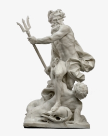 Statue Neptune Calming The Waves Classical Sculpture - Famous Greek Statues, HD Png Download, Free Download
