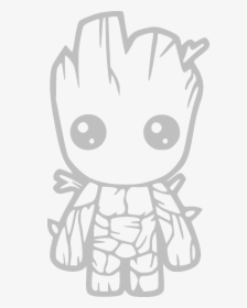 Collection Of Free Groot Drawing - Baby Groot Drawing Easy, HD Png Download, Free Download