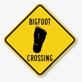 Big Foot Crossing Sign, HD Png Download, Free Download