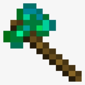 Leafaxe - Minecraft Diamond Pickaxe Png, Transparent Png, Free Download