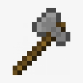 Stone Axe, One Of The Best Weapons In Minecraft - Axe Minecraft Png, Transparent Png, Free Download
