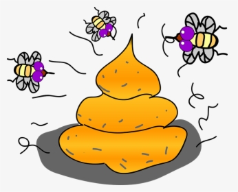 Feces, Poo, Stink, Shit, Funny, Flies, Insects - Feces Clipart, HD Png Download, Free Download