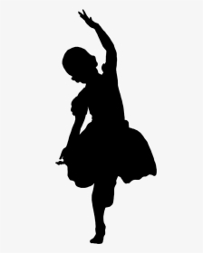 Silhouette Little Girl Dancing, HD Png Download, Free Download