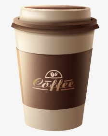Brown Plastic Coffee Cup Png Clipart Image - Plastic Coffee Cup Png, Transparent Png, Free Download