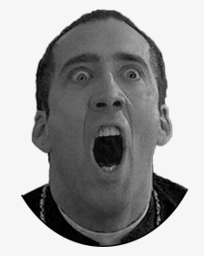 Nicolas Cage Face Png - Nicholas Cage Creepy Face, Transparent Png, Free Download