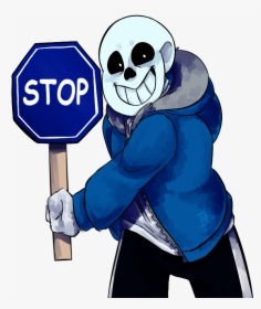 Stop 201 Undertale Elmo Blue Cartoon Fictional Character - Stop Sign, HD Png Download, Free Download