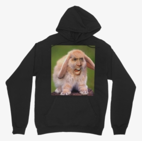 Nicolas Cage"s Face On A Rabbit ﻿classic Adult Hoodie"  - Hoodie, HD Png Download, Free Download