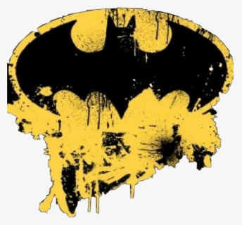 #batman #symbol #dc #hero #comic #sticker #paint #freetoedit - Batman Logo Spray Paint, HD Png Download, Free Download