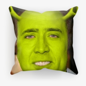 Nicolas Cage As Shrek ﻿sublimation Cushion Cover"  - Nicolas Cage, HD Png Download, Free Download