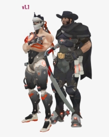 Mccree Png - Reaper Mccree And Genji Blackwatch, Transparent Png, Free Download