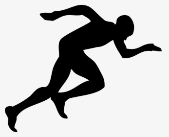 Runner, Athlete, Sprint, Race, Black, Silhouette, Sport - Sprint Black And White, HD Png Download, Free Download