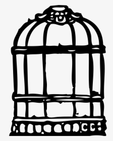 Cage Outline Clip Arts - Bird Cage Cartoon Png, Transparent Png, Free Download