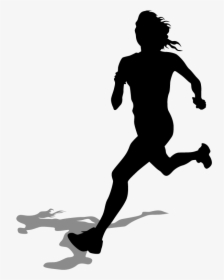 Illustrated Sillouette Of Runner - Running Women Drawing, HD Png Download, Free Download