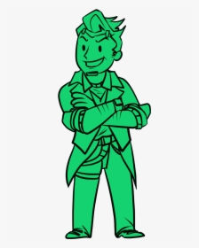 Fallout 4 Tales From The Borderlands Clothing Green - Fallout 4 Vault Boy Fanart, HD Png Download, Free Download