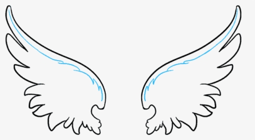 How To Draw Angel - Drawing Of Angel Wings, HD Png Download, Free Download