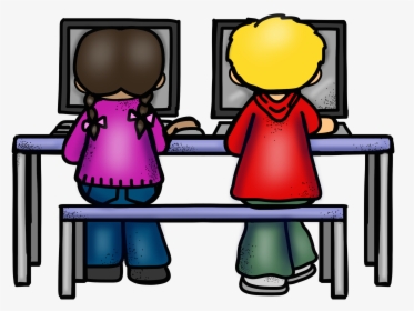 Kids On Computers Clipart - Computer Laboratory Clip Art, HD Png Download, Free Download