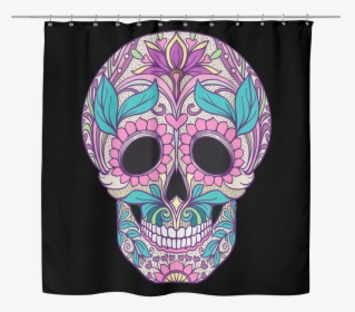 Leafy Skull Shower Curtain - Calacas Clipart, HD Png Download, Free Download