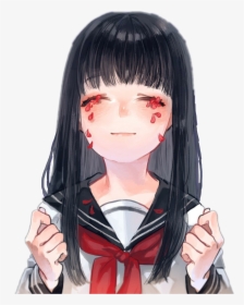 #art #anime #animegirl #cry #school #schoolgirl #black - Crying Anime Girl Black And White, HD Png Download, Free Download