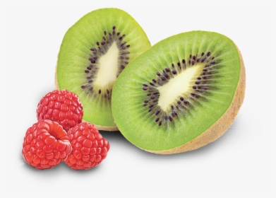 Kiwi Fruit And Raspberries, HD Png Download, Free Download