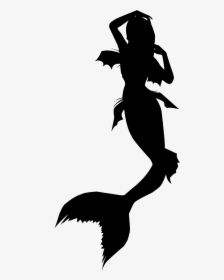 Mermaid, Silhouette, Animal, Curves, Fairy, Fantasy, - Mermaid, HD Png Download, Free Download