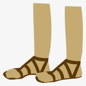 Foot Toe Clip Art - Drawing Of Feet In Sandals, HD Png Download, Free Download