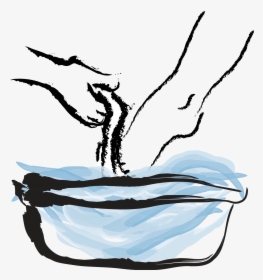 Jesus Washes The Disciples Feet - Washing Of Feet Clipart, HD Png Download, Free Download