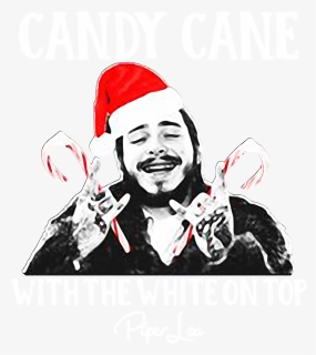 Post Malone Candy Cane With The White On Top Christmas, HD Png Download, Free Download