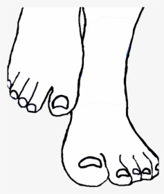 Clip Art Drawn Feet - Toes Clipart Black And White, HD Png Download, Free Download