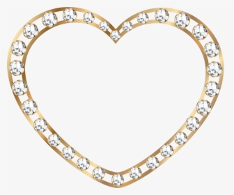 Gold Heart With Diamonds Transparent Png Image, Png Download, Free Download