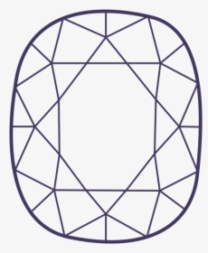 Cushion Diamond Shape Outline, HD Png Download, Free Download