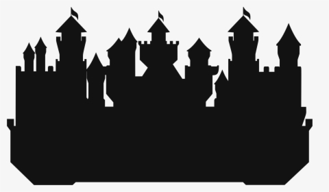 Large Castle Silhouette Clip Arts - Castle Silhouette Clip Art, HD Png Download, Free Download