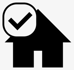 House Silhouette With Check Mark Comments - House Check Icon Png, Transparent Png, Free Download