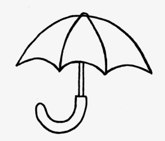 Diamond Clipart Drawn - Simple Drawing Of Umbrella, HD Png Download, Free Download
