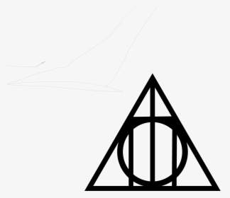 And White,line Art,font,graphics,clip Art,symbol,parallel,cone - Harry Potter Triangle Always, HD Png Download, Free Download