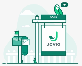Illustration Of A Jovio For Sale Sign With A Chirping - Illustration, HD Png Download, Free Download