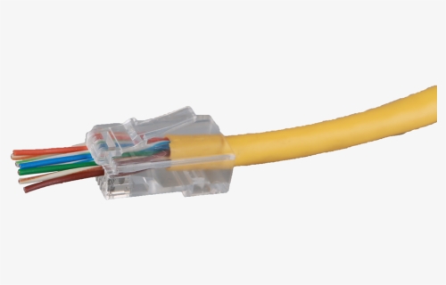 Special Cat5 Rj45 Connector With Wires Running Out, - Ethernet Cable, HD Png Download, Free Download