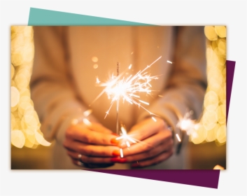 About Woman With Sparkler - Winter Sparkler, HD Png Download, Free Download