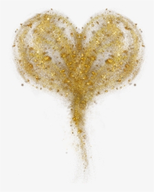 #golden #gold #dust #glitter #magic #heart - Gold Dust Png, Transparent Png, Free Download
