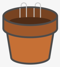 Potting Soil Png Black And White - Pot With Soil Transparent, Png Download, Free Download