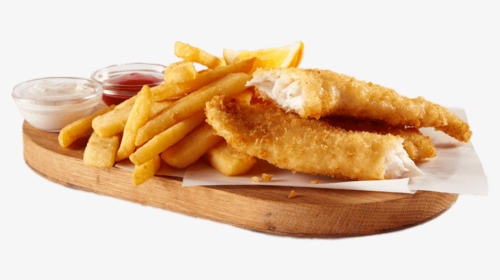 Fish And Chips On A Wooden Tray - Fish And Chips Png, Transparent Png, Free Download